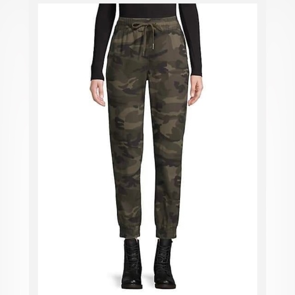 Design Lab Camouflage High-Rise Cotton Jogger Pants Size Small EUC - Picture 2 of 10